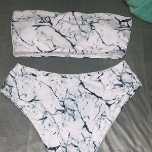 ZAFUL White Marble bathing suit